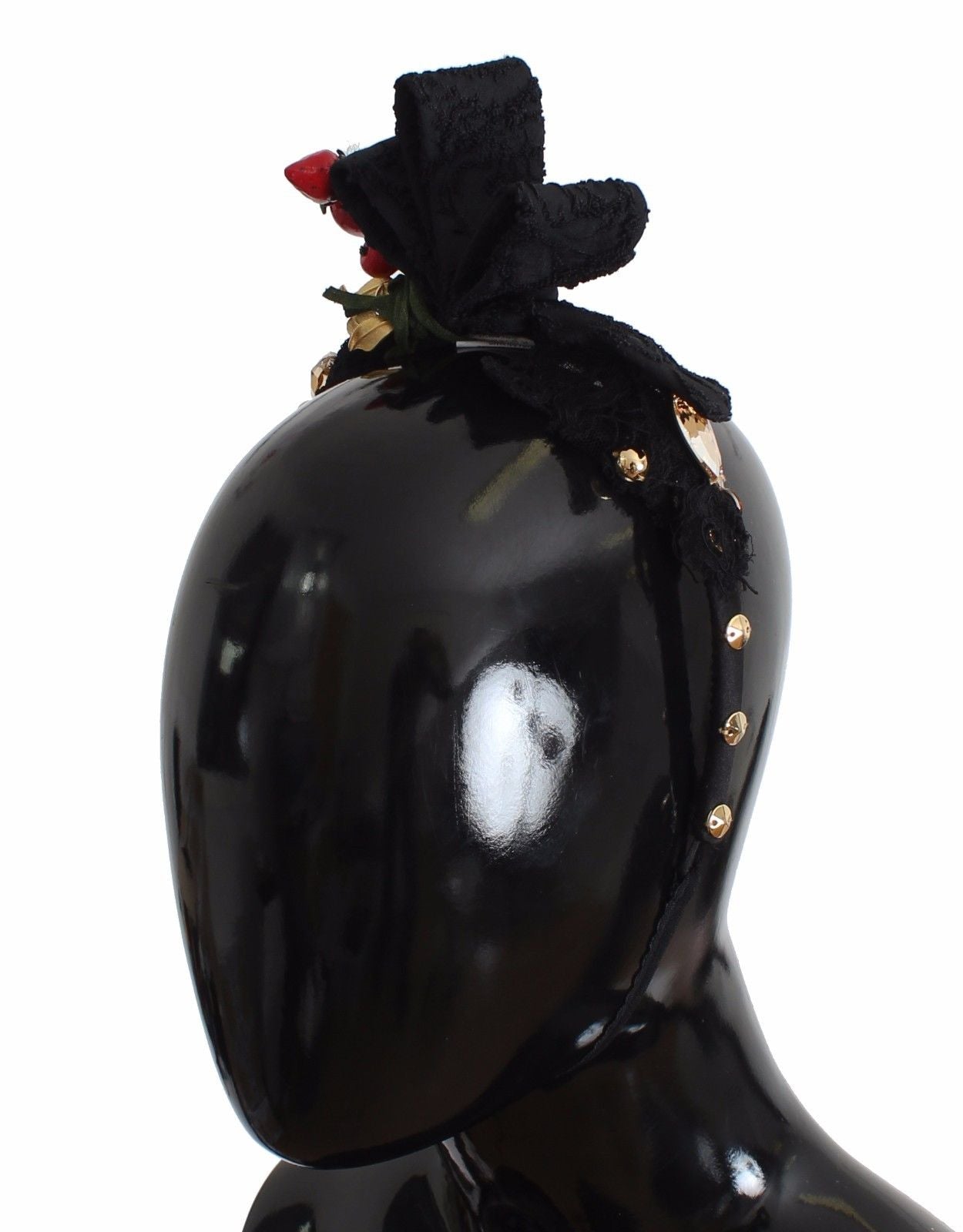 Dolce & Gabbana Diadem Stirnband Tiara Beere Frucht Kristall Schleife Haar
