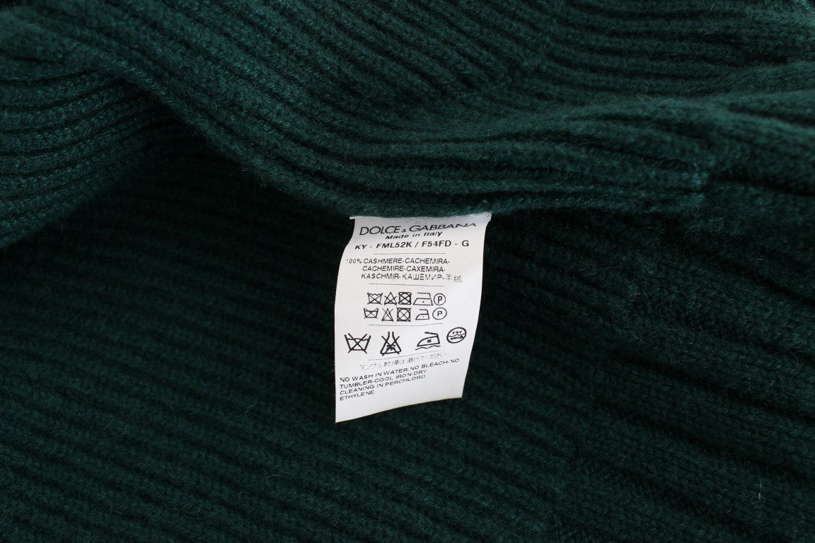 Dolce & Gabbana Green Cashmere Knit Cardigan