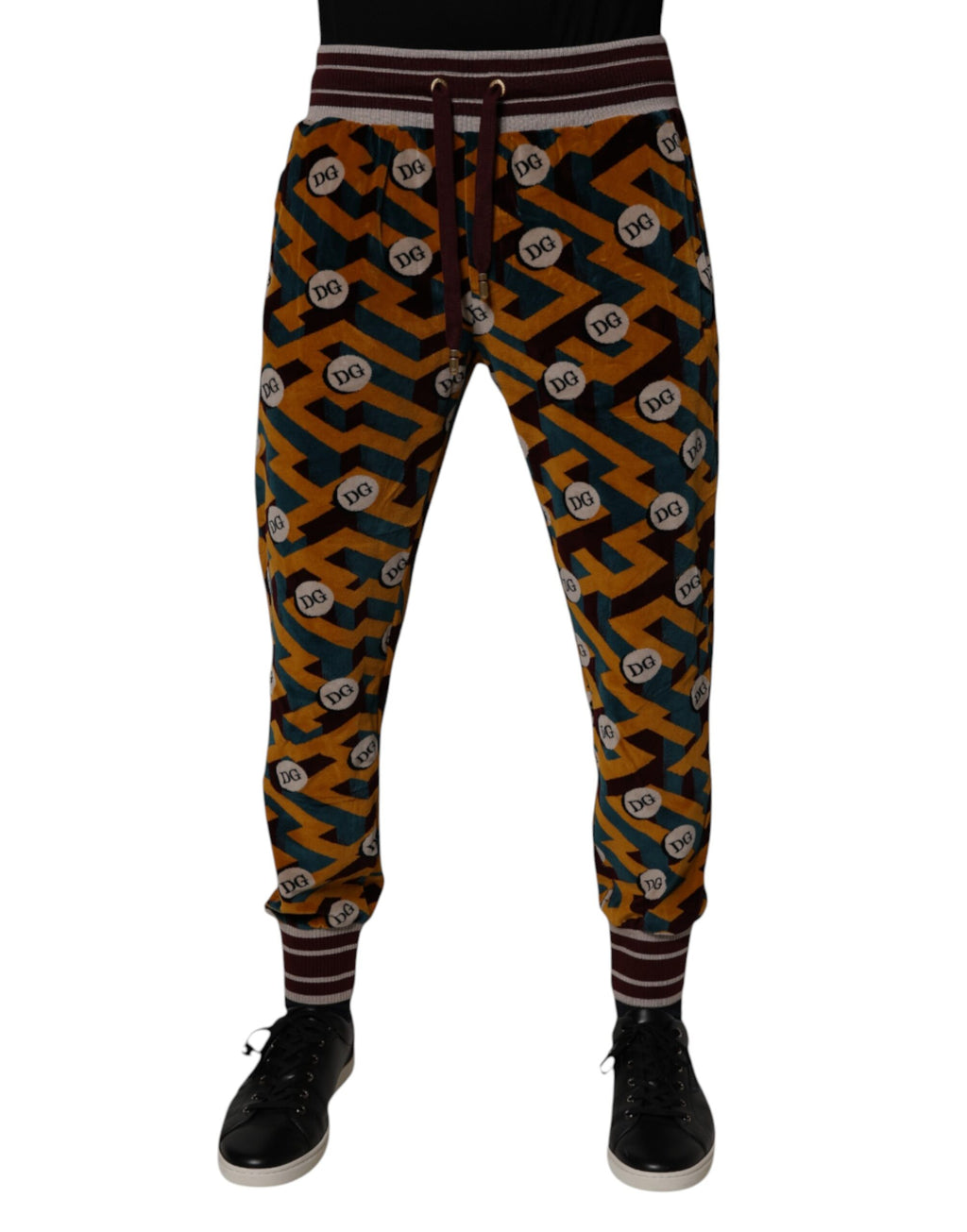 Dolce & Gabbana Mehrfarbige Logo-Monogramm-Jogger-Sweatpants