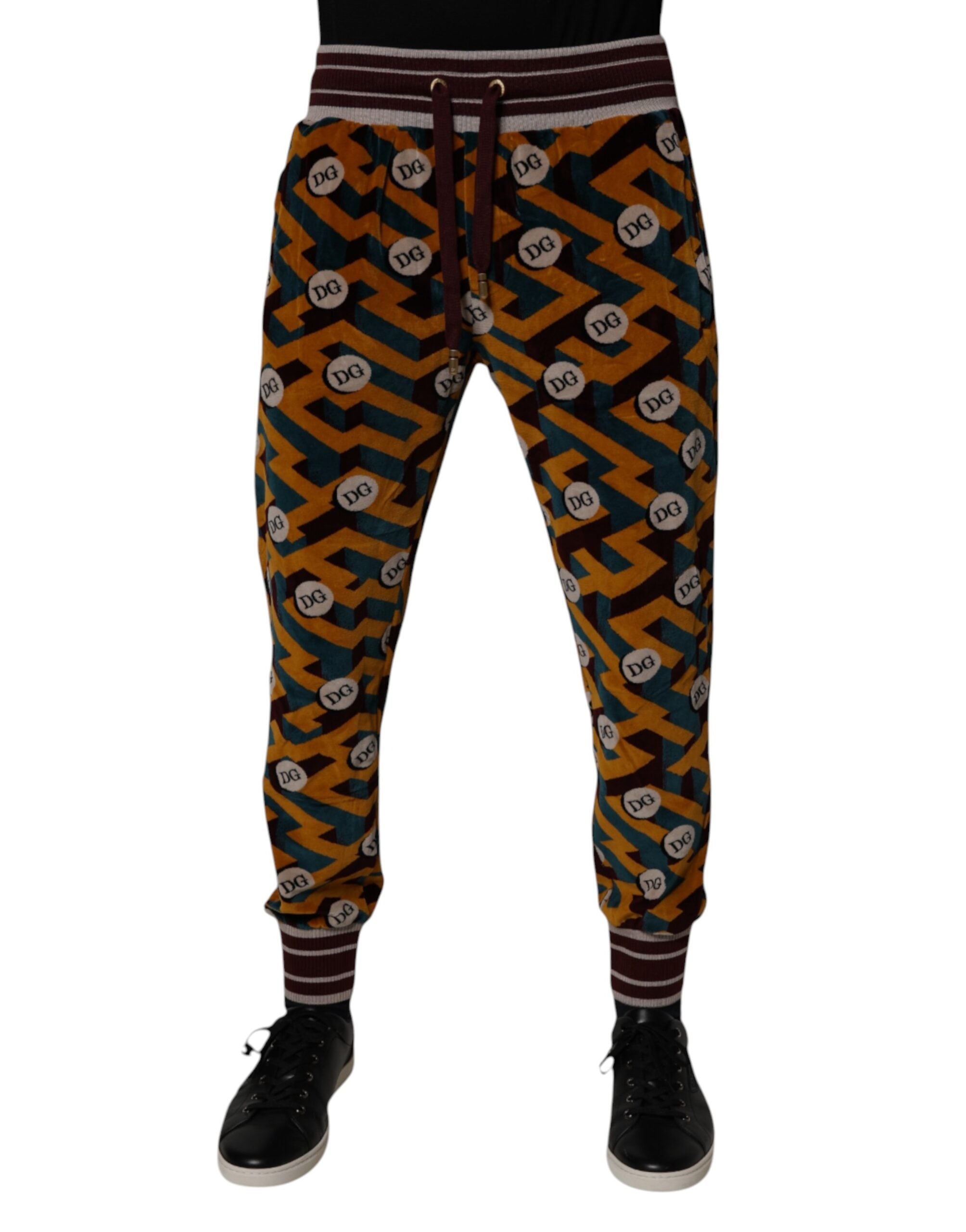 Dolce & Gabbana Mehrfarbige Logo-Monogramm-Jogger-Sweatpants