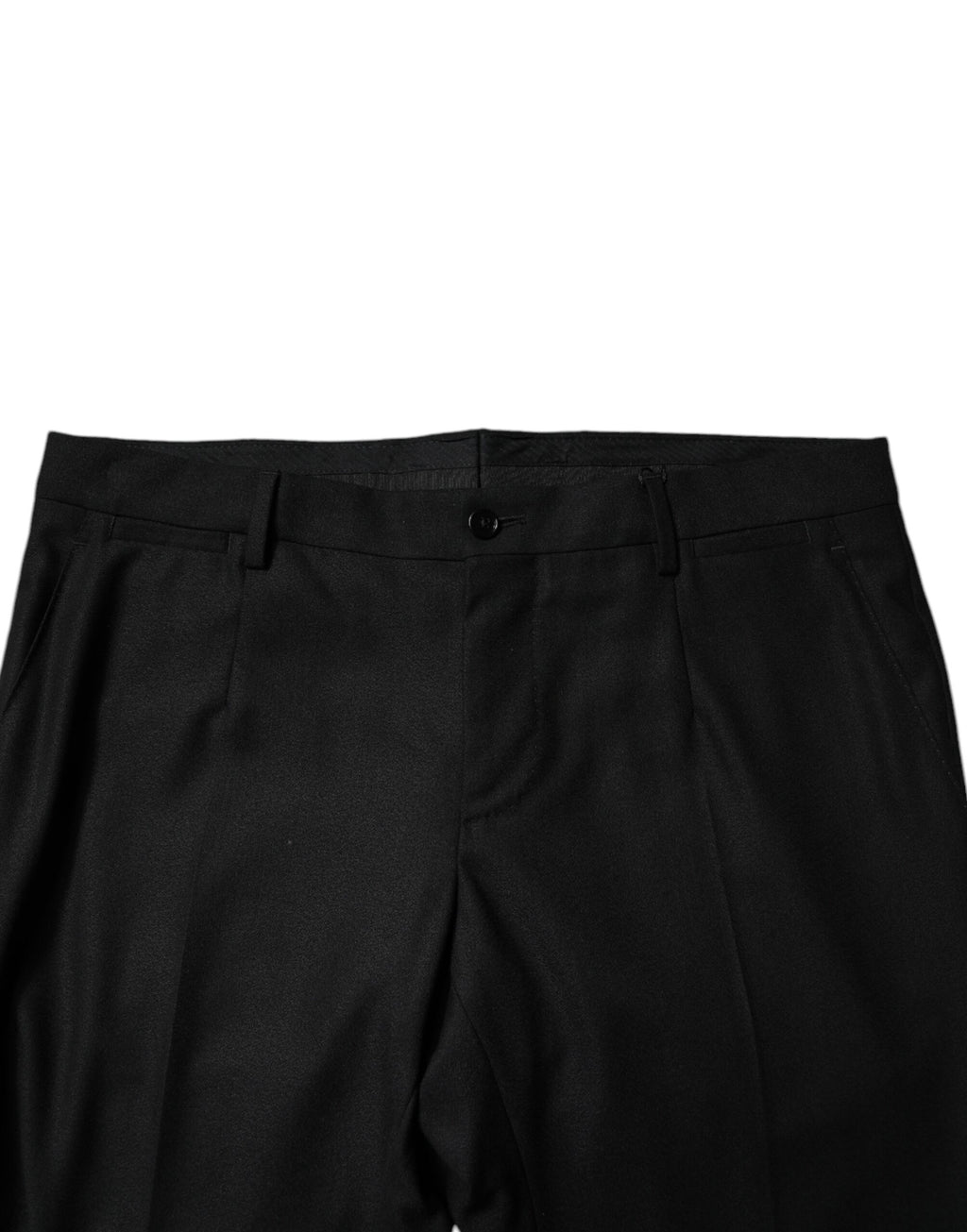 Dolce & Gabbana Black Virgin Wool Men's Skinny Dress Formal Pants