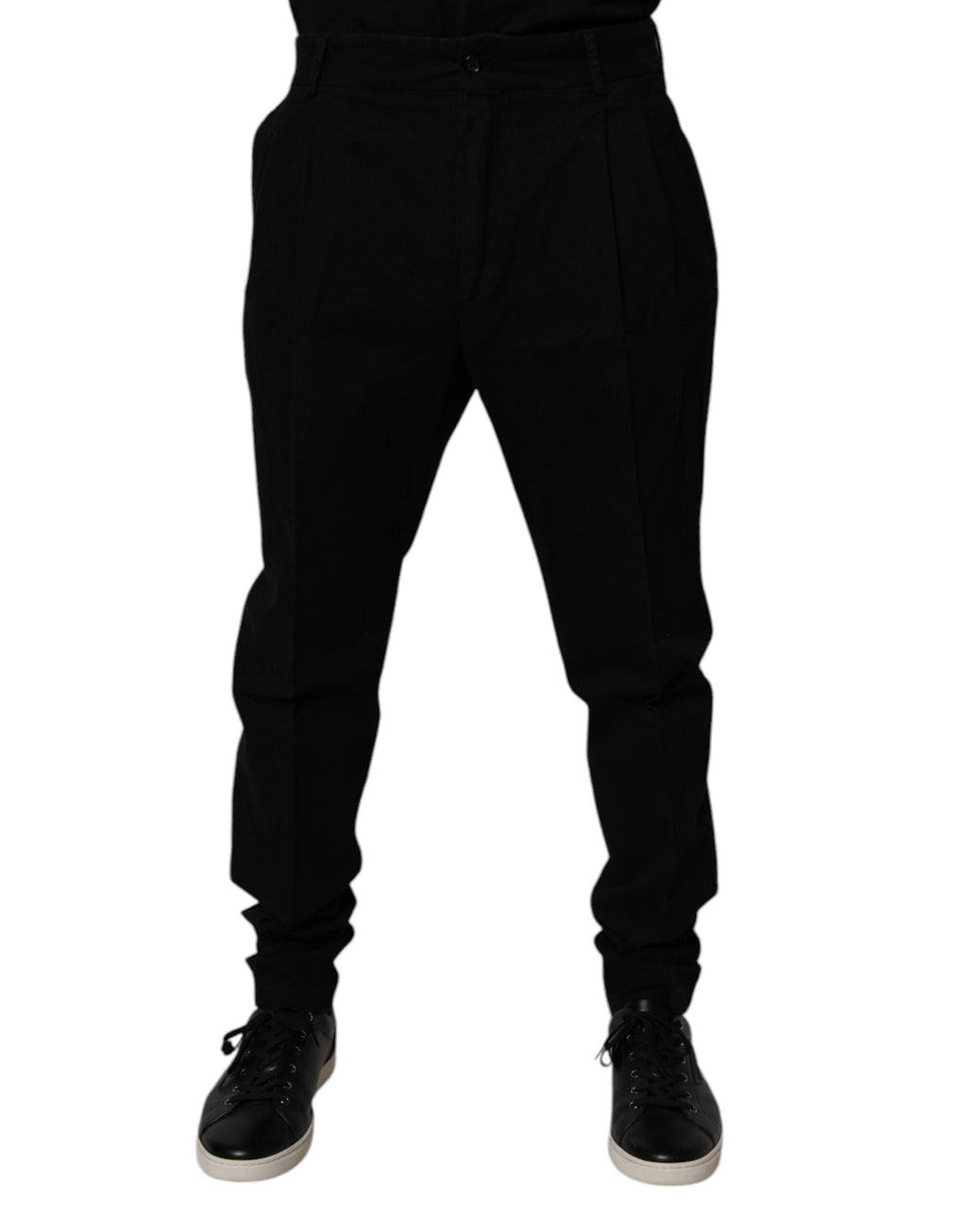 Dolce & Gabbana Schwarze Baumwoll-Stretch-Skinny-Hose