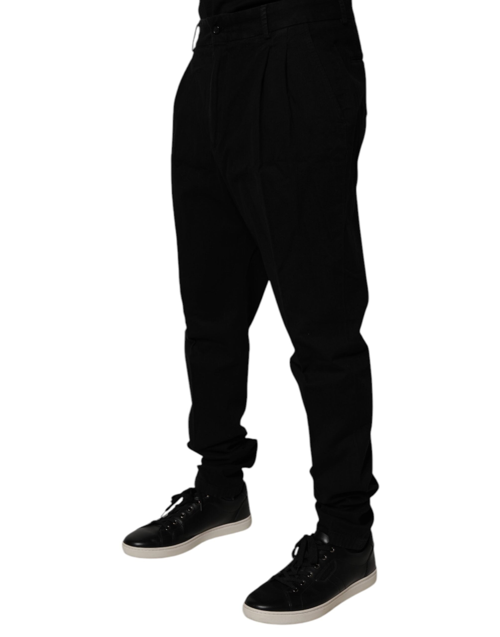 Dolce & Gabbana Schwarze Baumwoll-Stretch-Skinny-Hose