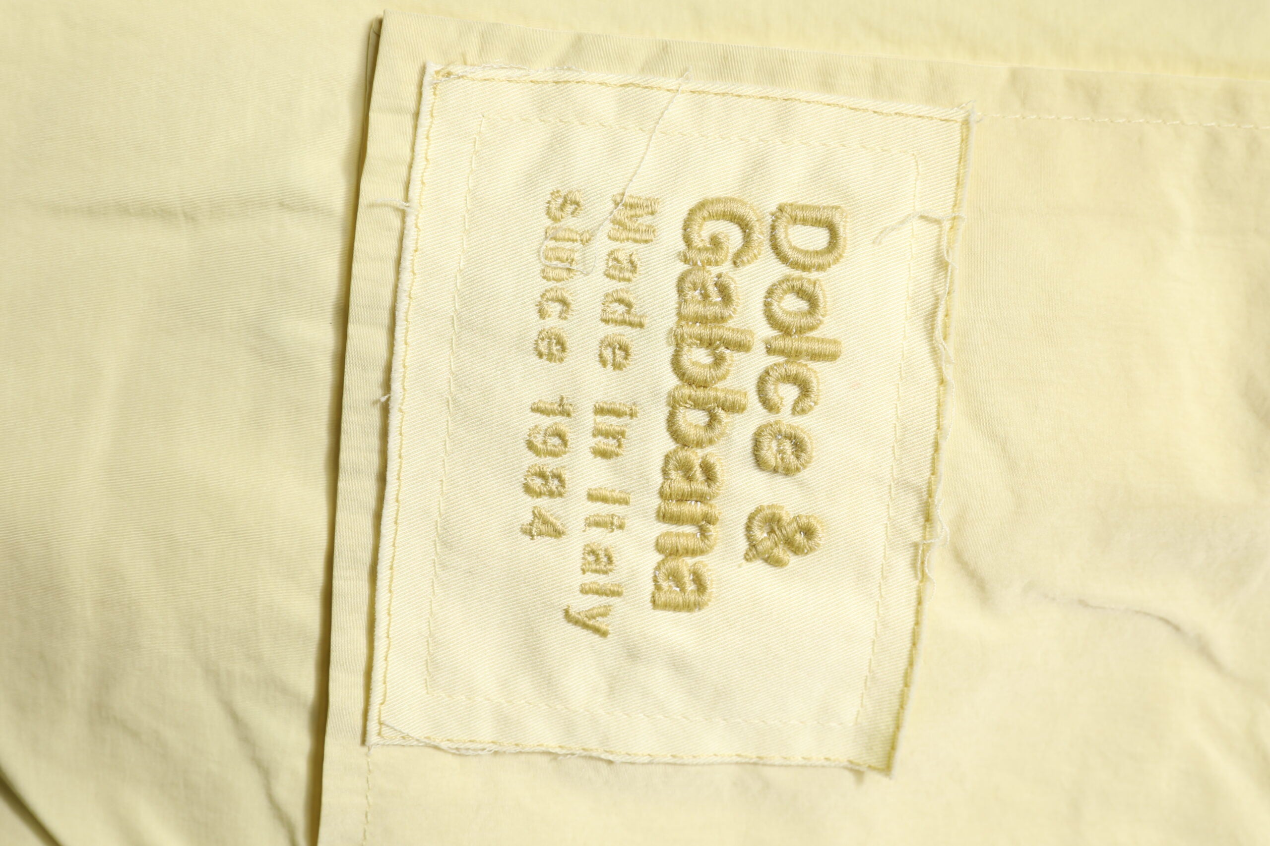 Dolce & Gabbana Yellow Nylon Cargo Chain Men's Jogger Pants