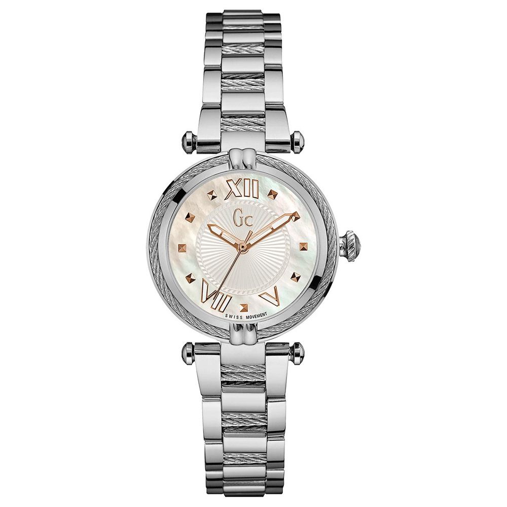 GC Silberne Edelstahl-Dress-Watch