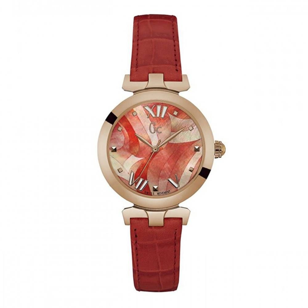 GC Orange Leder-Armbanduhr