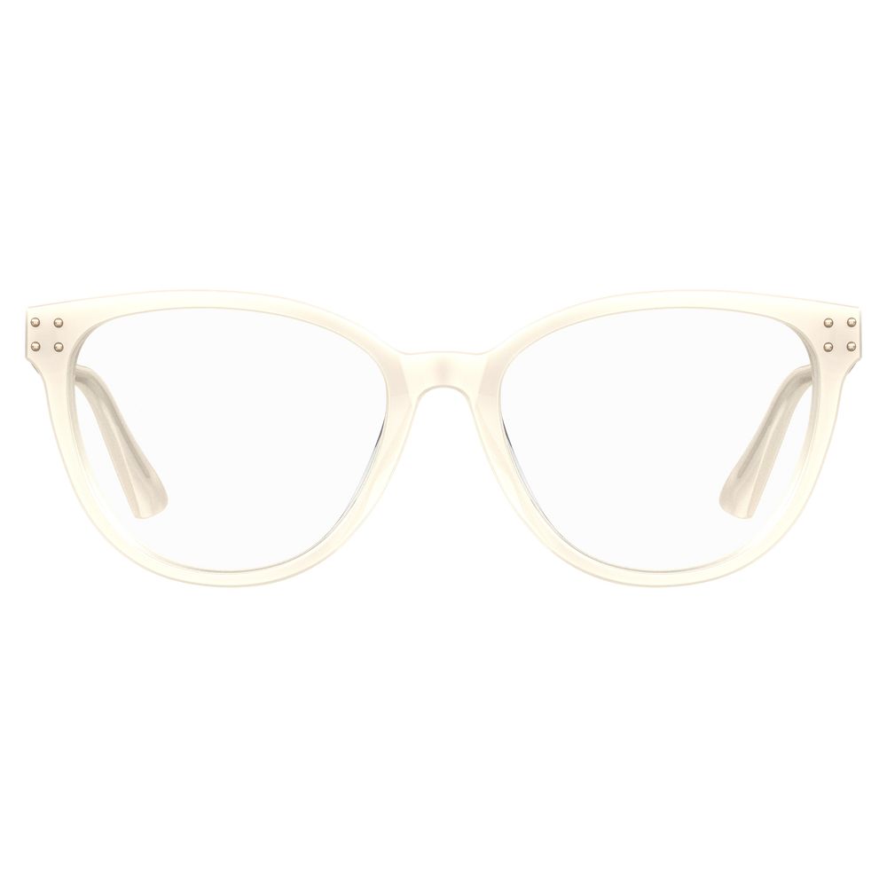 Moschino Cremefarbene Acetat-Brille (Gestelle)