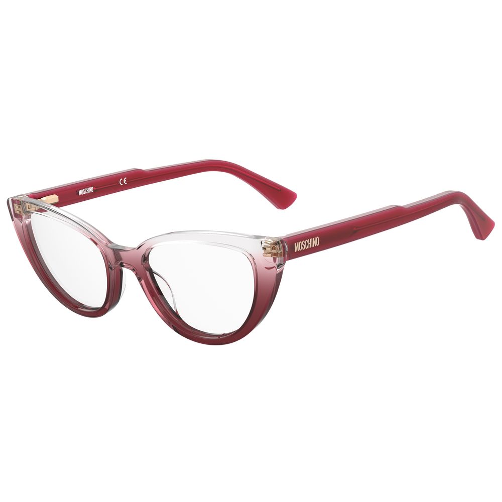 Moschino Rote Acetat-Brillengestelle