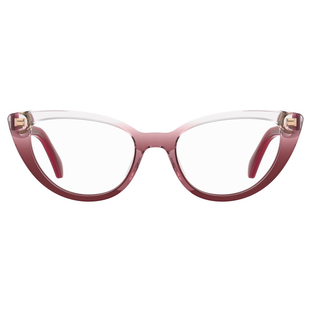Moschino Rote Acetat-Brillengestelle