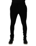 Dolce & Gabbana Schwarzer Kaschmir-Jogger Herren-Sweatpants Hose