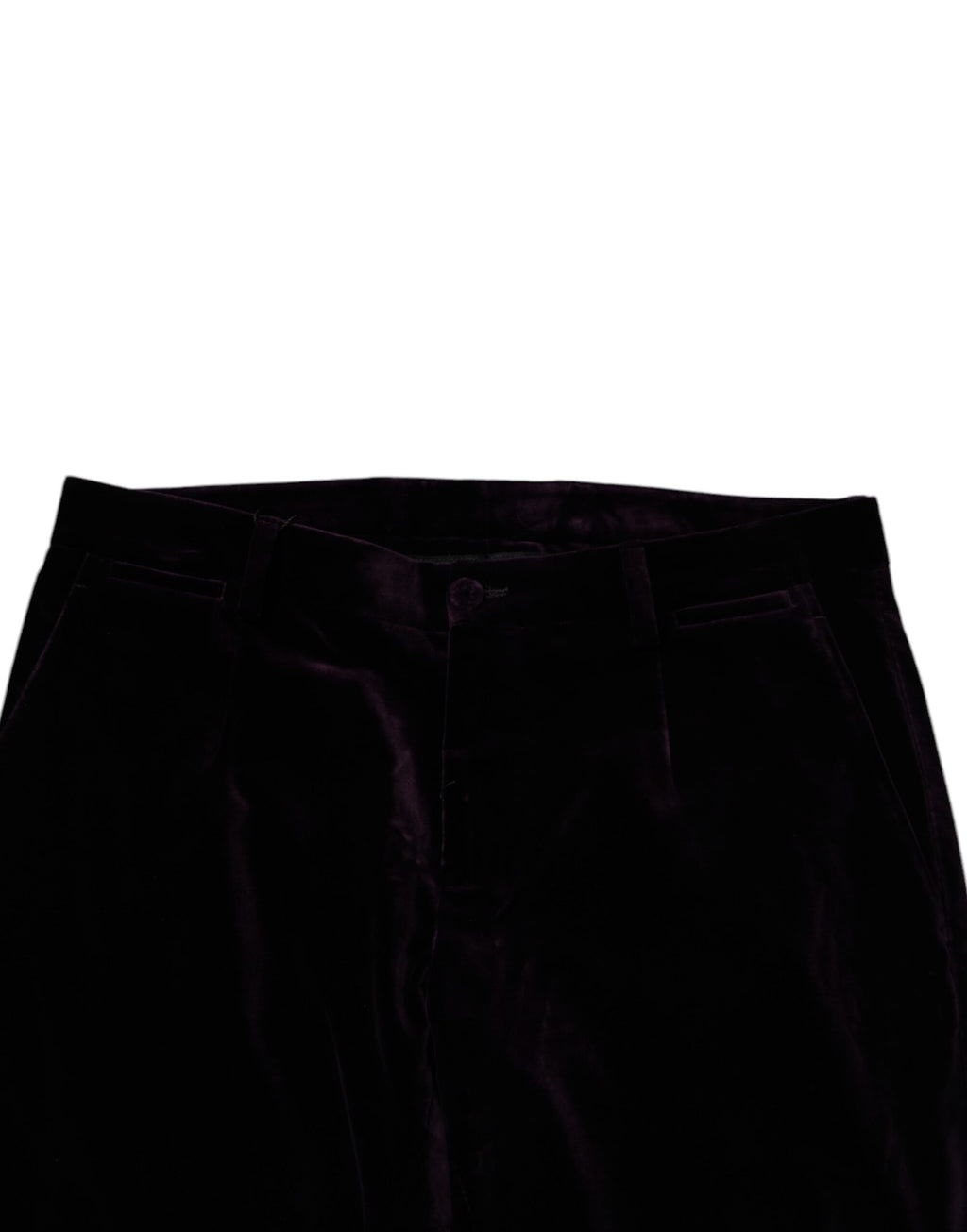 Dolce & Gabbana Violet Velvet Cotton Men's Dress Formal Trousers