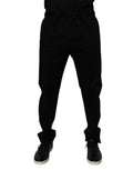 Dolce & Gabbana Schwarze Baumwolle Männer Skinny Kleid Formal Hosen