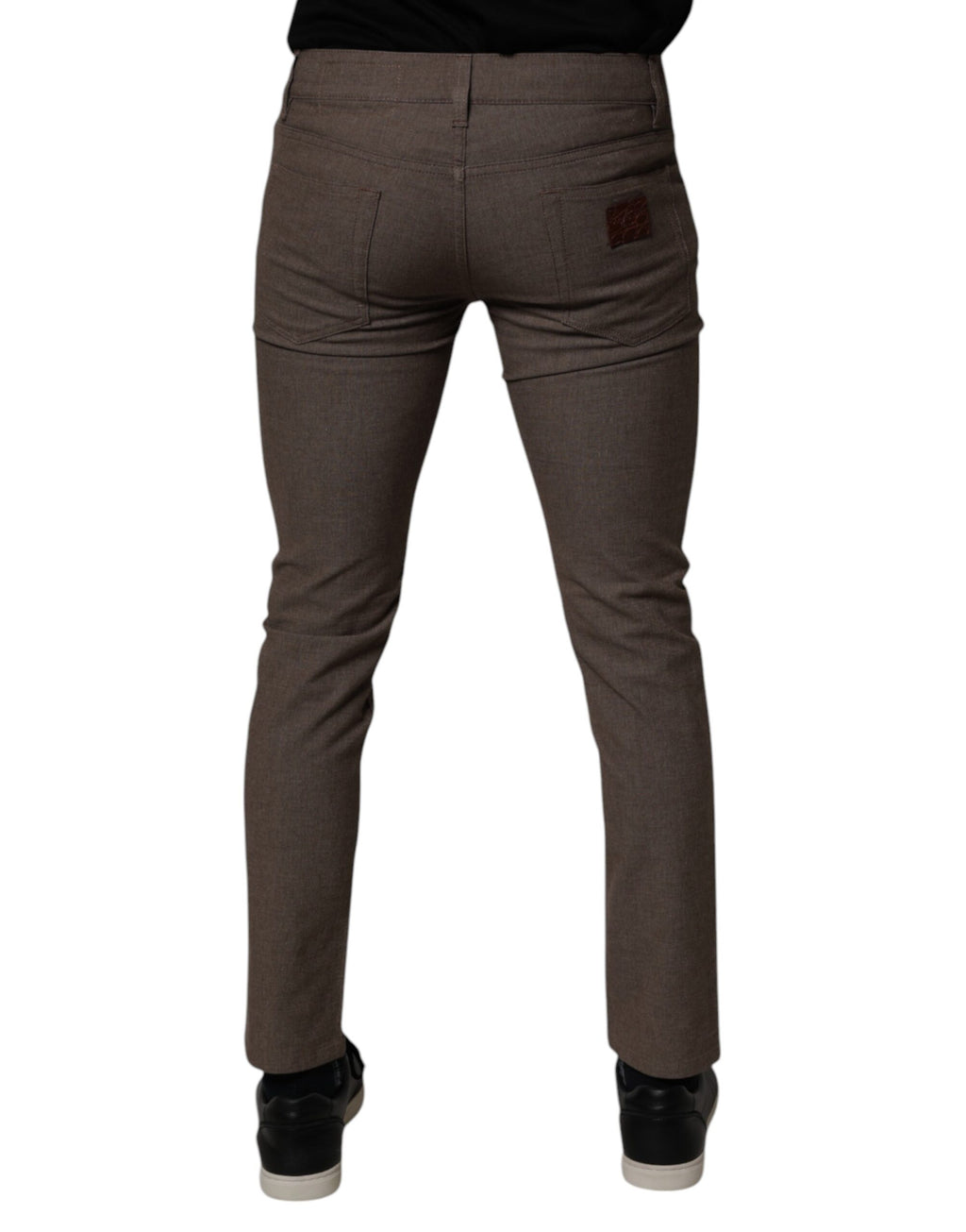 Dolce & Gabbana Brown Cotton Stretch Chinos