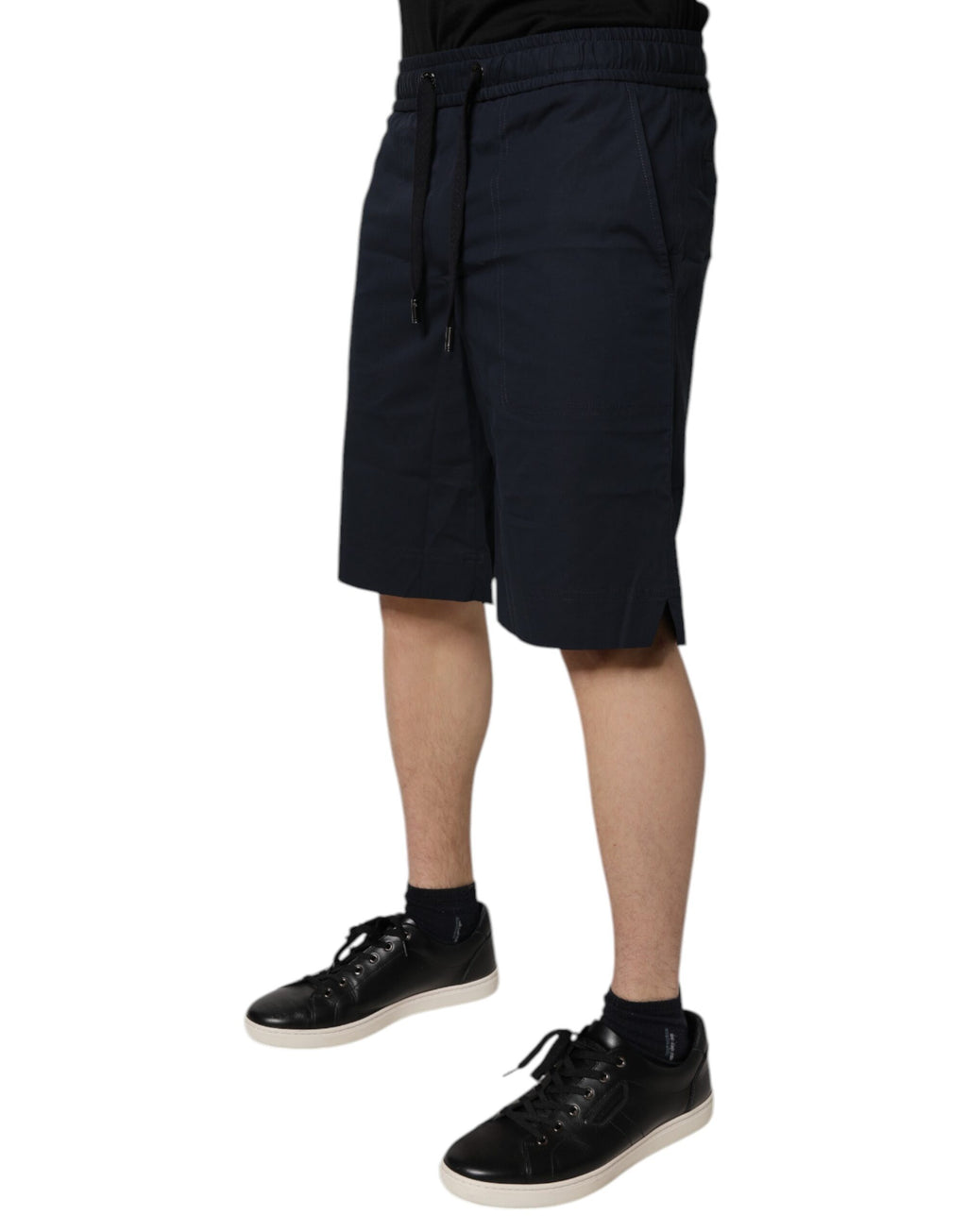 Dolce & Gabbana Dark Blue Cotton Bermuda Sweatshorts
