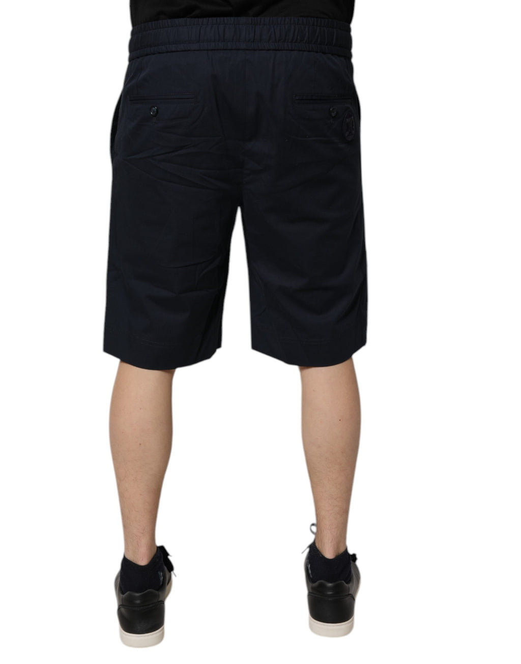 Dolce & Gabbana Dark Blue Cotton Bermuda Sweatshorts