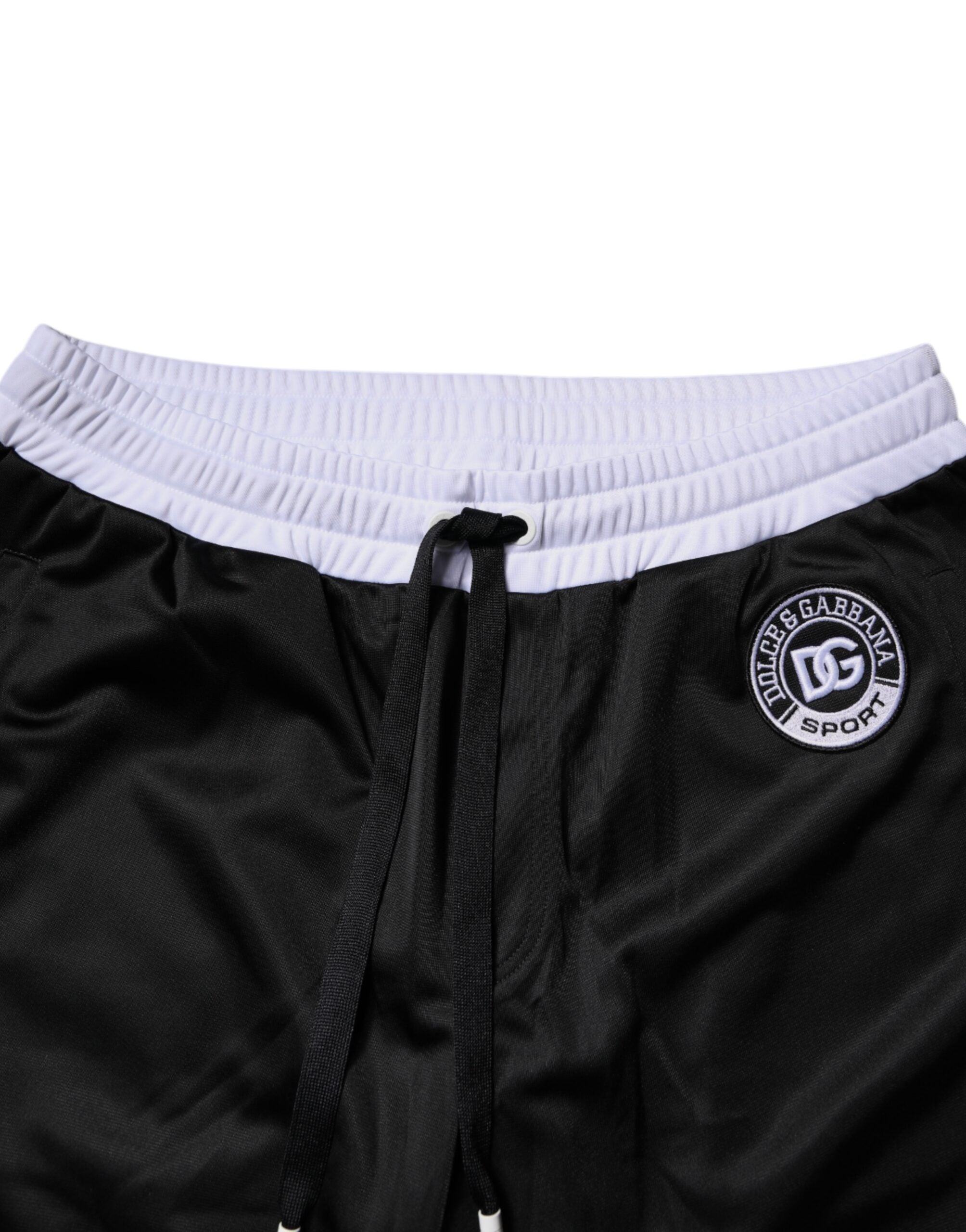 Dolce & Gabbana Black White Men's Bermuda Sweatshorts Shorts