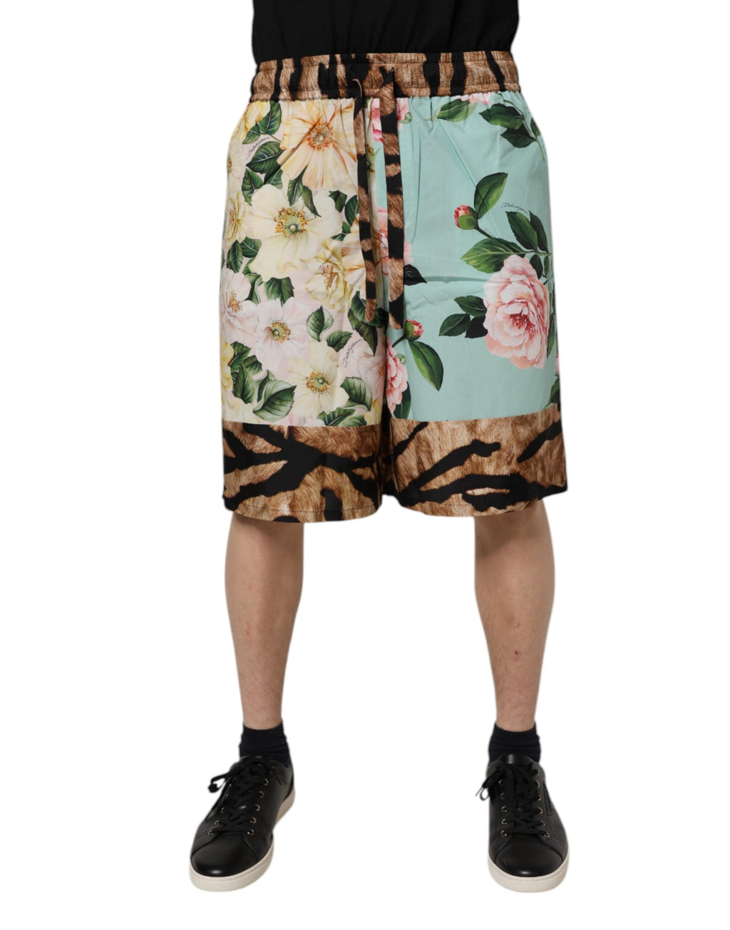 Dolce & Gabbana Men's Multicolor Floral Print Bermuda Shorts