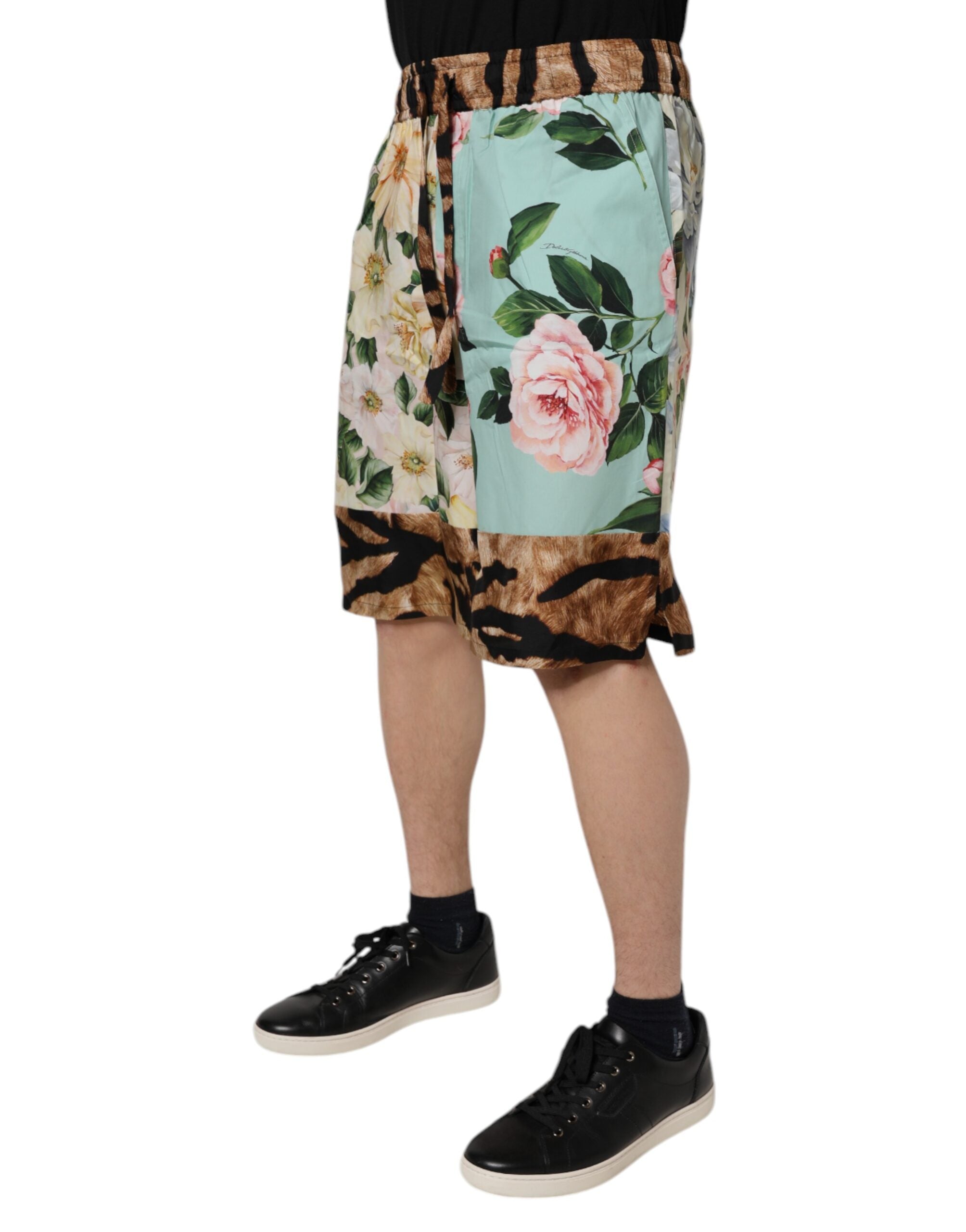 Dolce & Gabbana Men's Multicolor Floral Print Bermuda Shorts
