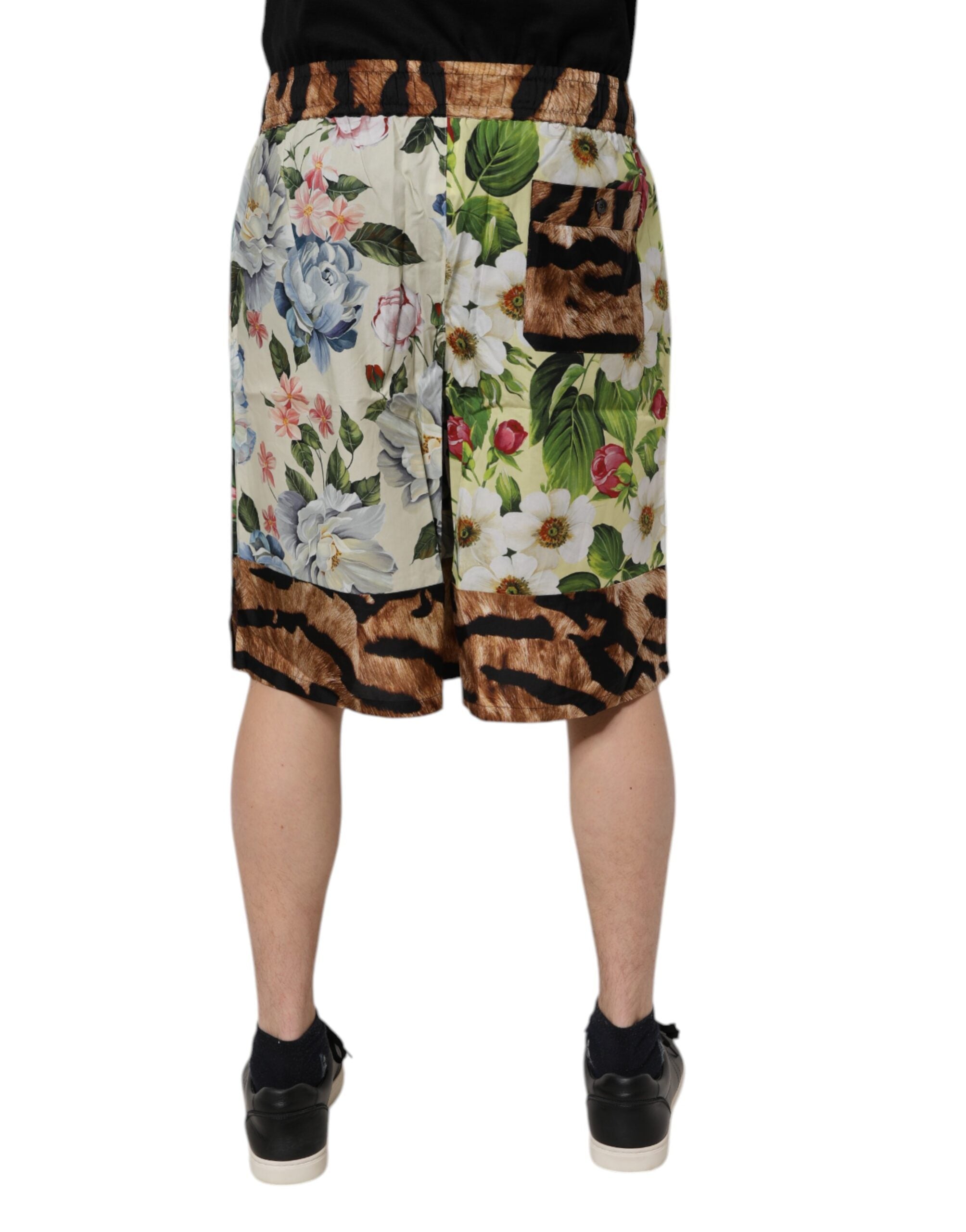 Dolce & Gabbana Men's Multicolor Floral Print Bermuda Shorts