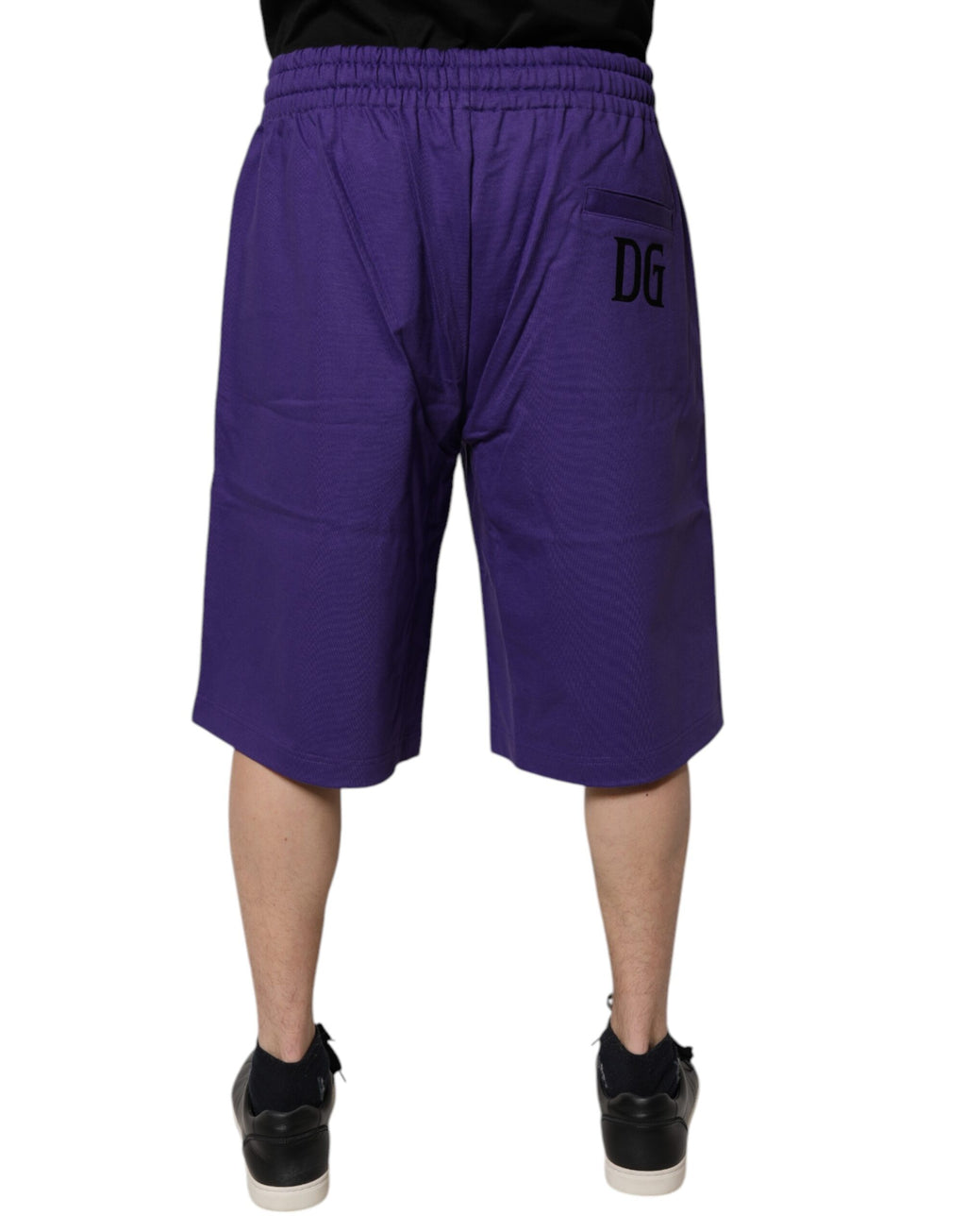 Dolce & Gabbana Purple Cotton Men's Bermuda Sweatshorts Shorts