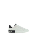 Dolce & Gabbana White Bos Taurus Calfskin Low-Top Sneakers