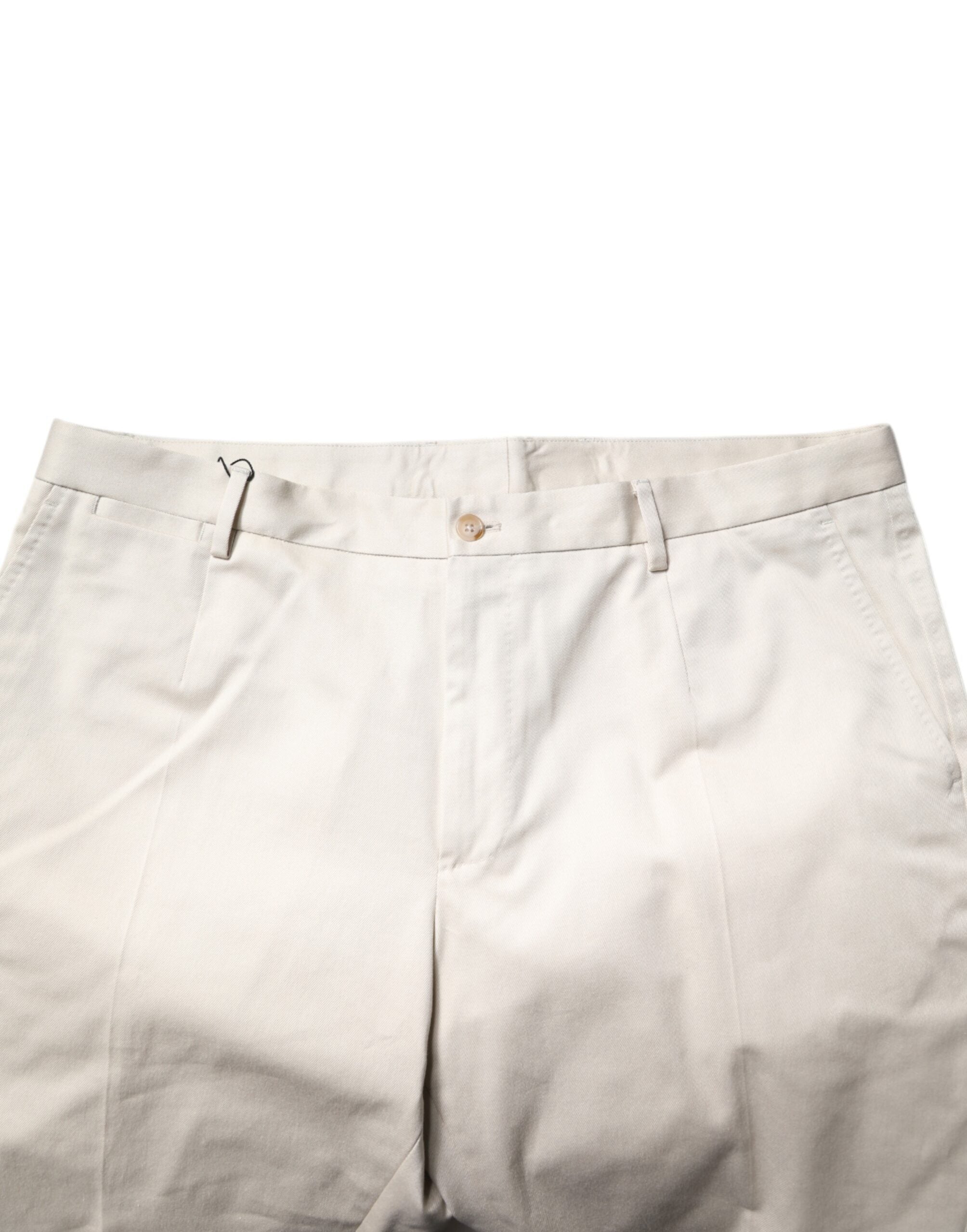 Dolce & Gabbana Beige Mid-Rise Cotton Bermuda Shorts