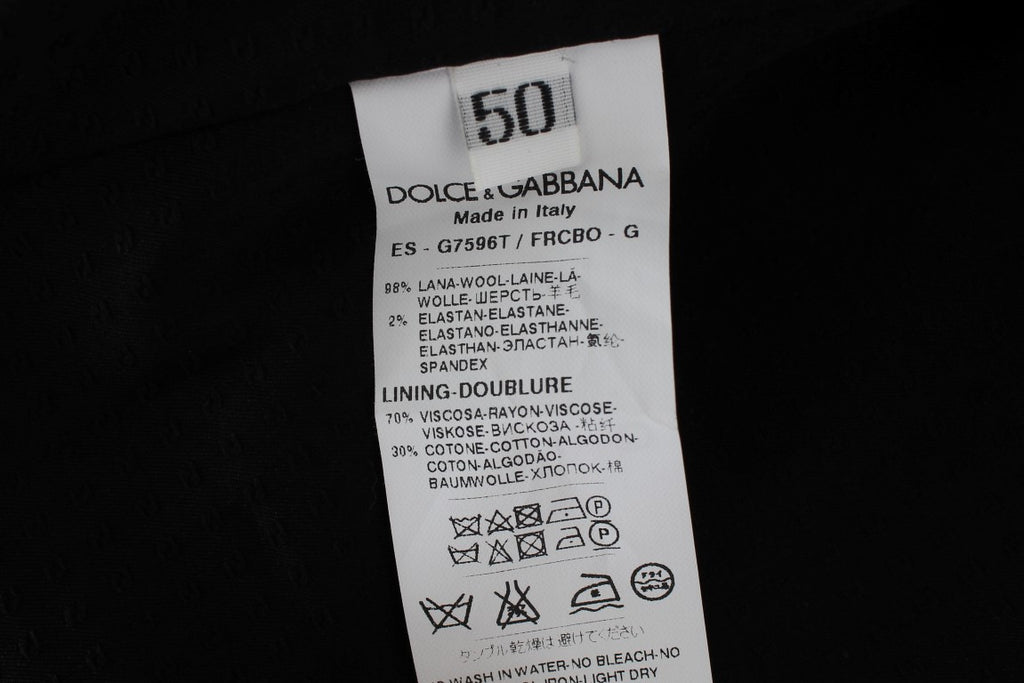Dolce & Gabbana Grey Striped Formal Waistcoat