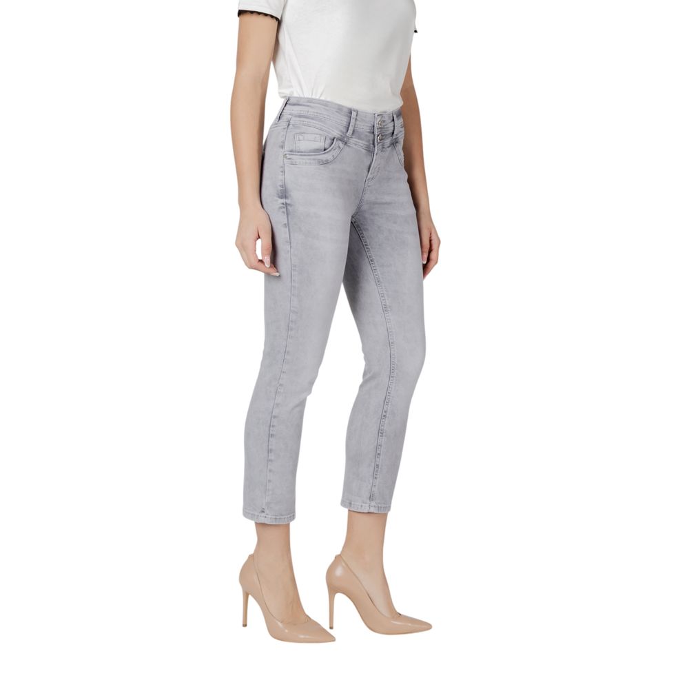 Street One Graue Slim Fit Jeans aus Baumwolle