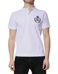 Dolce & Gabbana Men's White Cotton Collar Polo T-Shirt