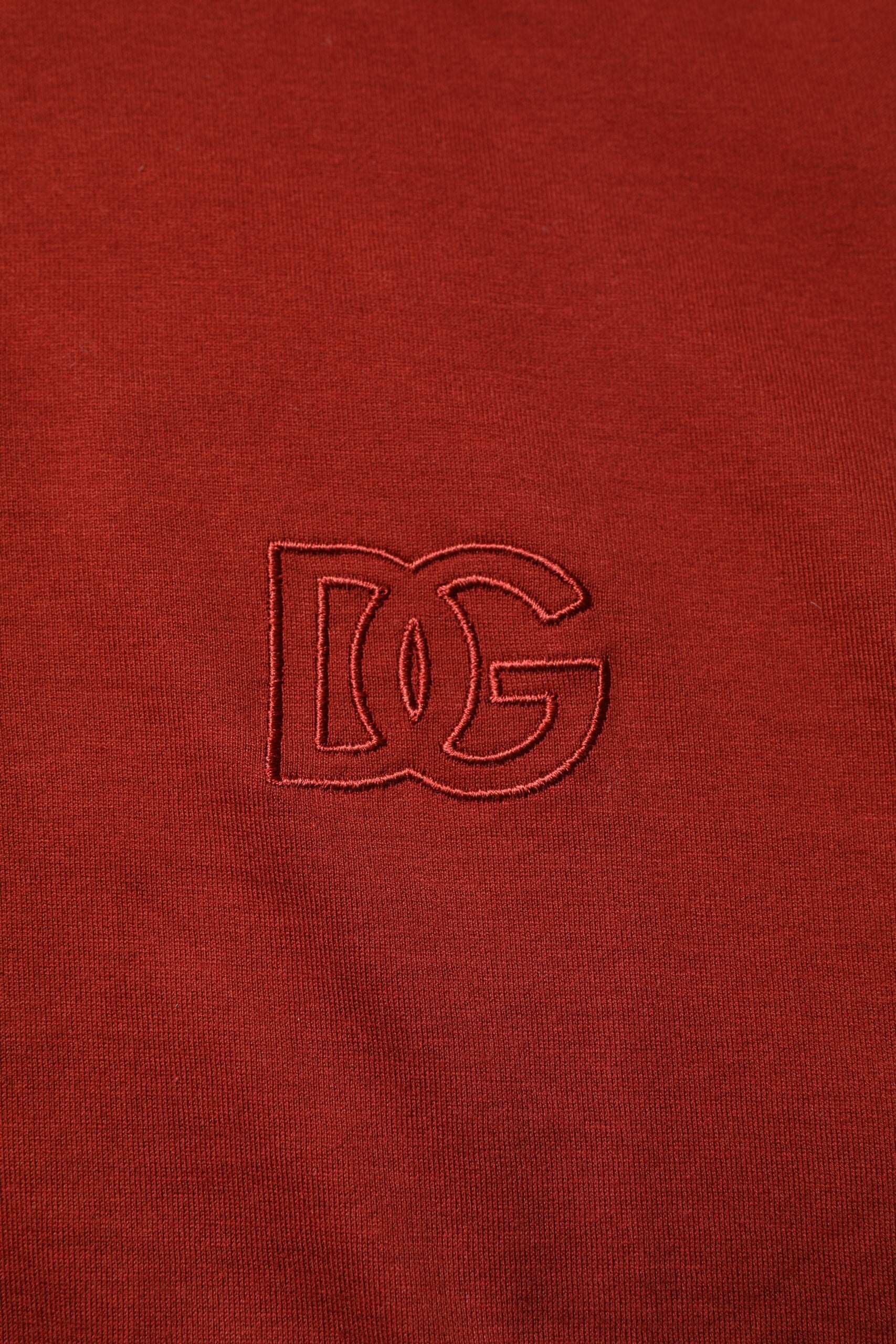 Dolce & Gabbana Red Cotton Polo T-Shirt with DG Logo and Collar