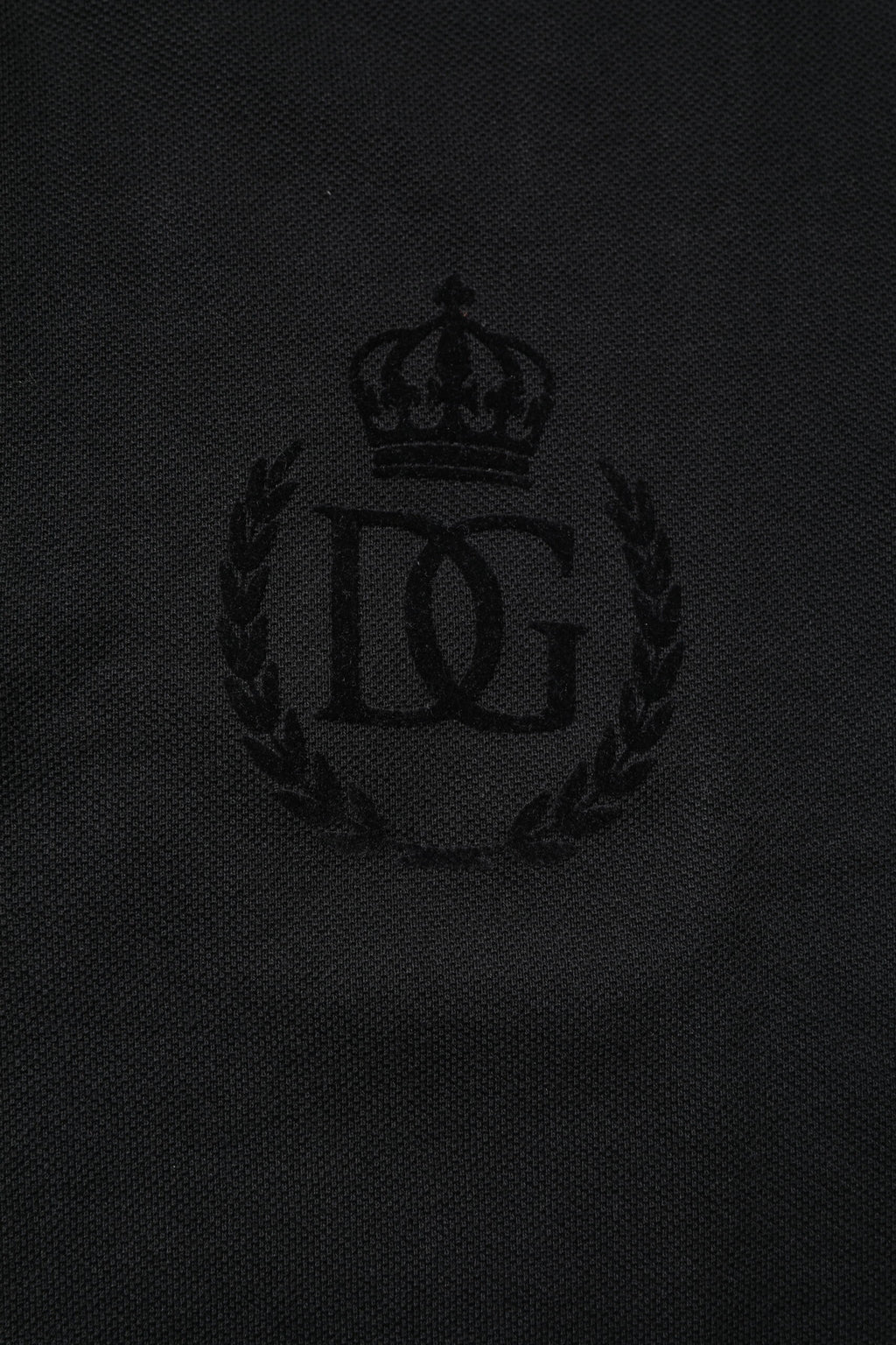 Dolce & Gabbana Schwarzes Polo-Shirt mit Kragen aus Baumwolle mit DG-Logo