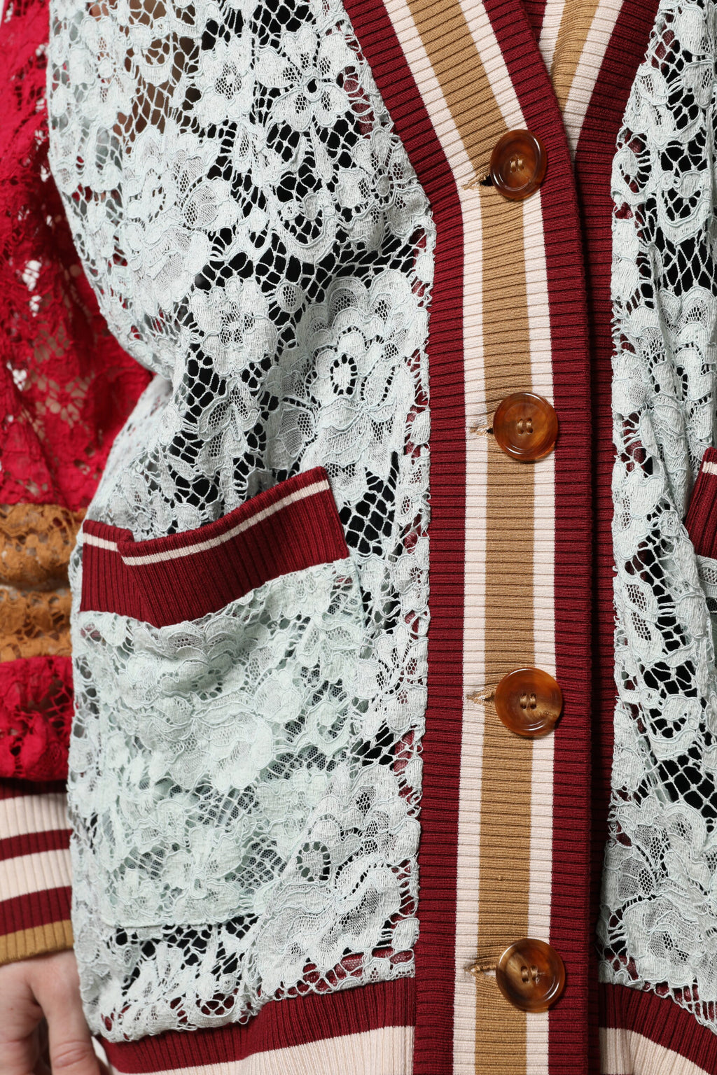 Dolce & Gabbana Multicolor Floral Lace Knit Cardigan