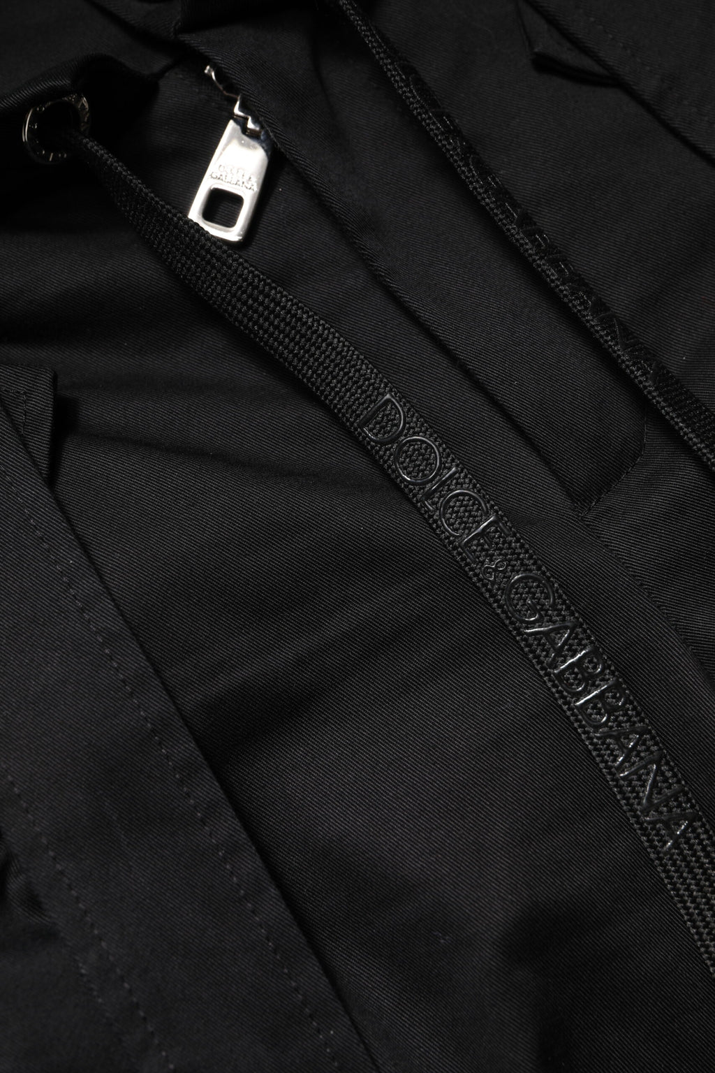 Dolce & Gabbana Black High-Waist Cotton Cargo Trousers