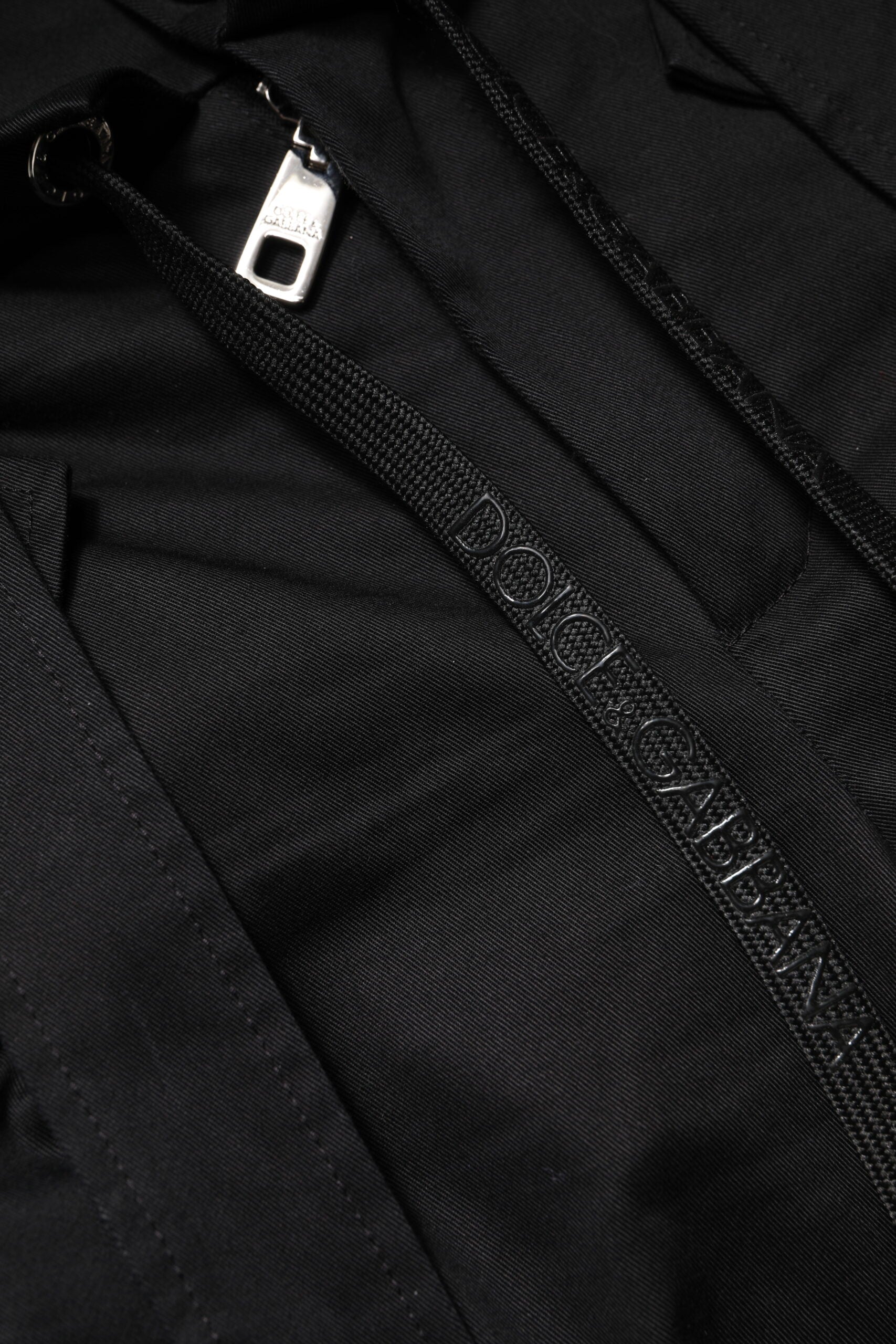 Dolce & Gabbana Black High-Waist Cotton Cargo Trousers