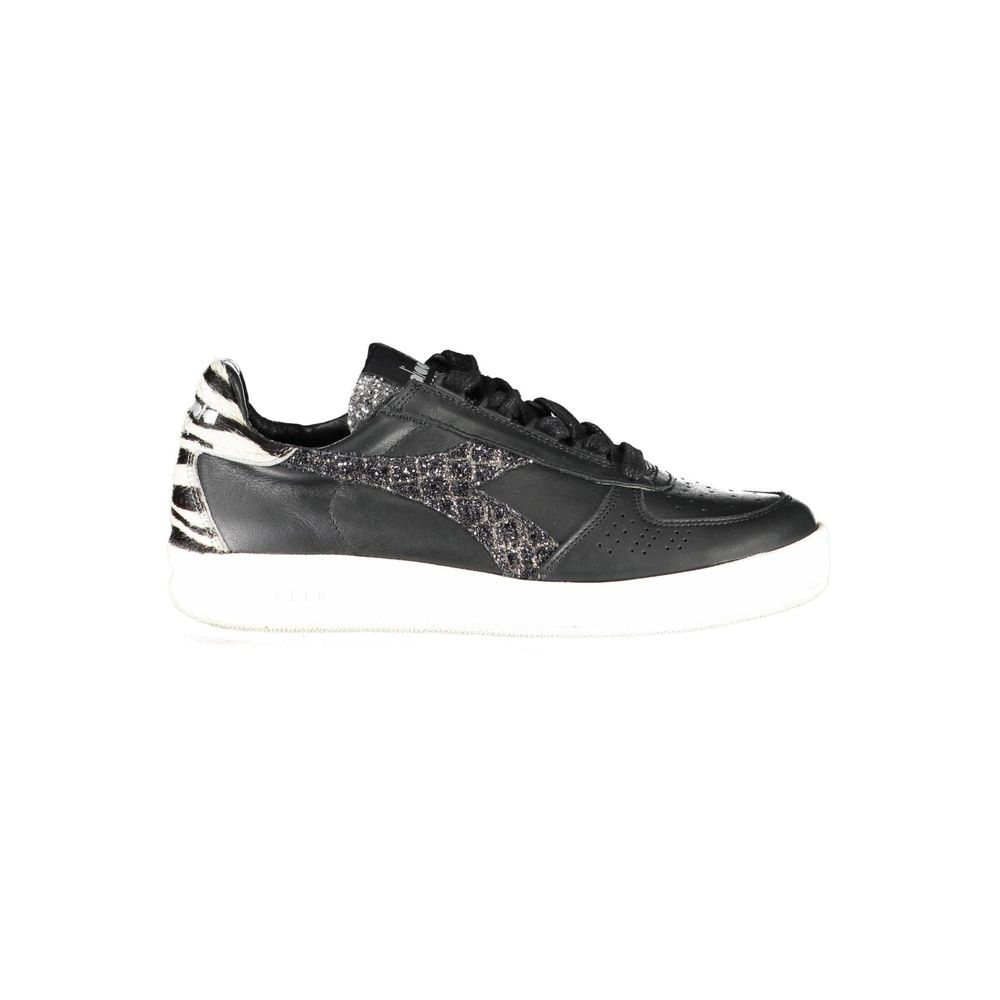 Diadora Schwarzes Leder Damen Sneaker