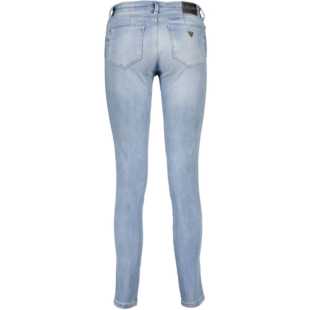 Guess Jeans Blaue Baumwolljeans mit geradem Bein