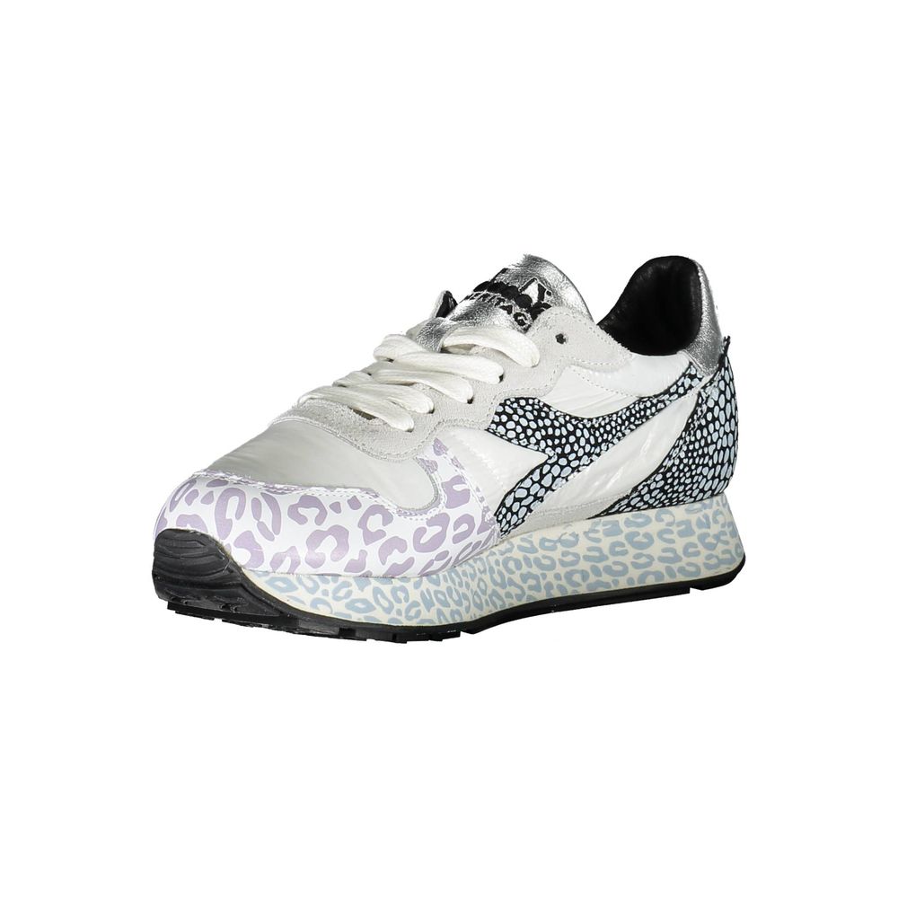 Diadora Weißer Stoff Damen Sneaker