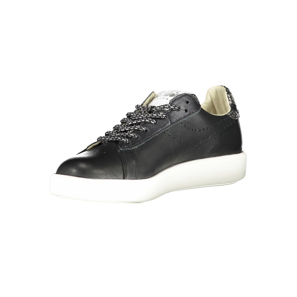 Diadora Black Leather Women's Sneakers