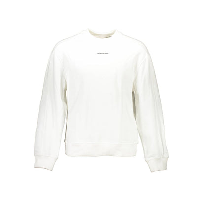 Calvin Klein Weißes Unisex-Sweatshirt aus Baumwolle