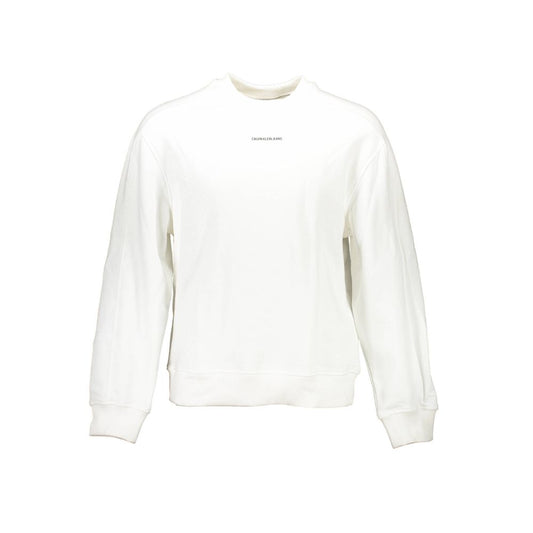 Calvin Klein Weißes Unisex-Sweatshirt aus Baumwolle