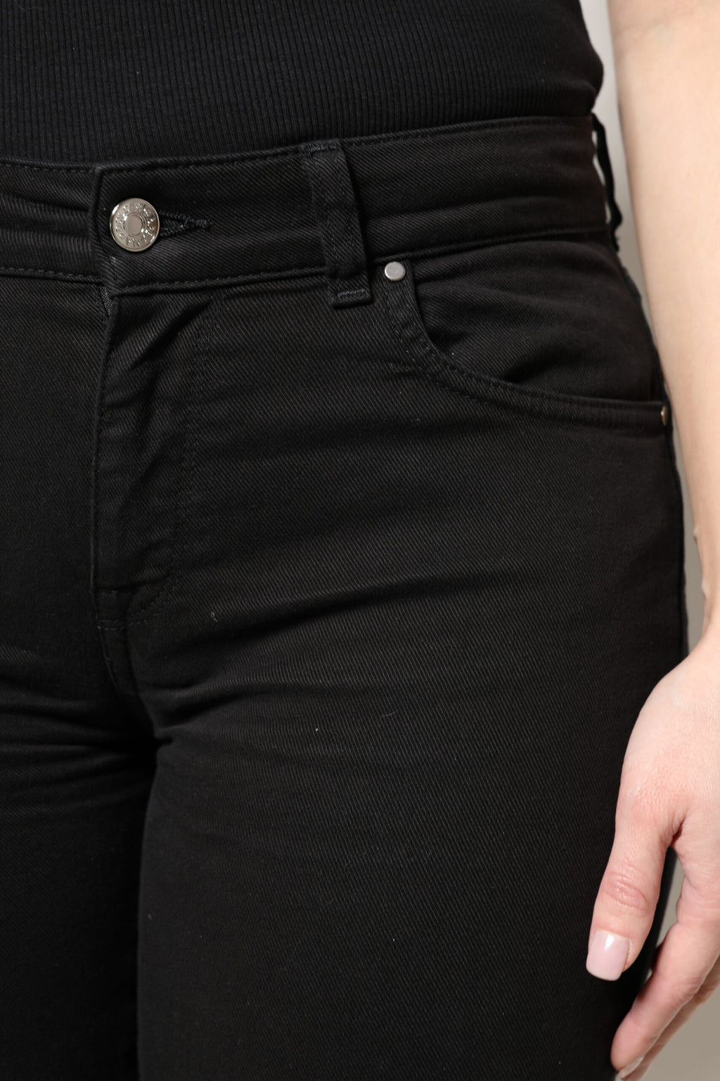 Dolce & Gabbana Schwarze Skinny Denim-Jeans mit hoher Taille aus Baumwolle