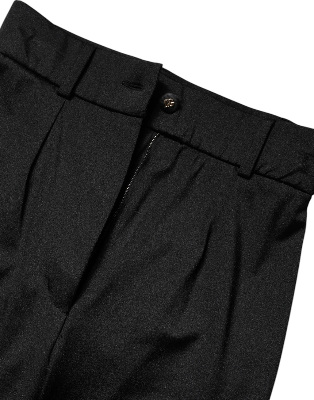 Dolce & Gabbana Black High-Waist Slim-Fit Nylon Trousers