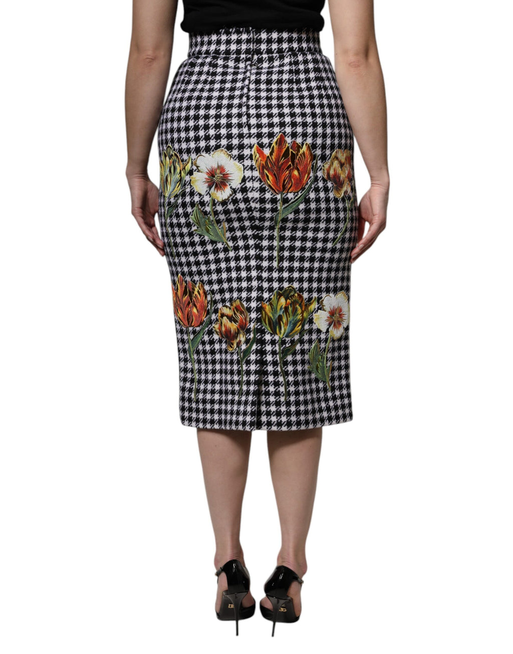 Dolce & Gabbana Multicolor Floral Print High-Waist Pencil Skirt