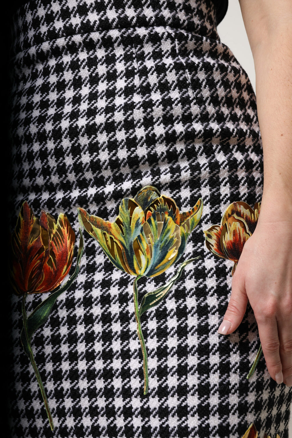 Dolce & Gabbana Multicolor Floral Print High-Waist Pencil Skirt