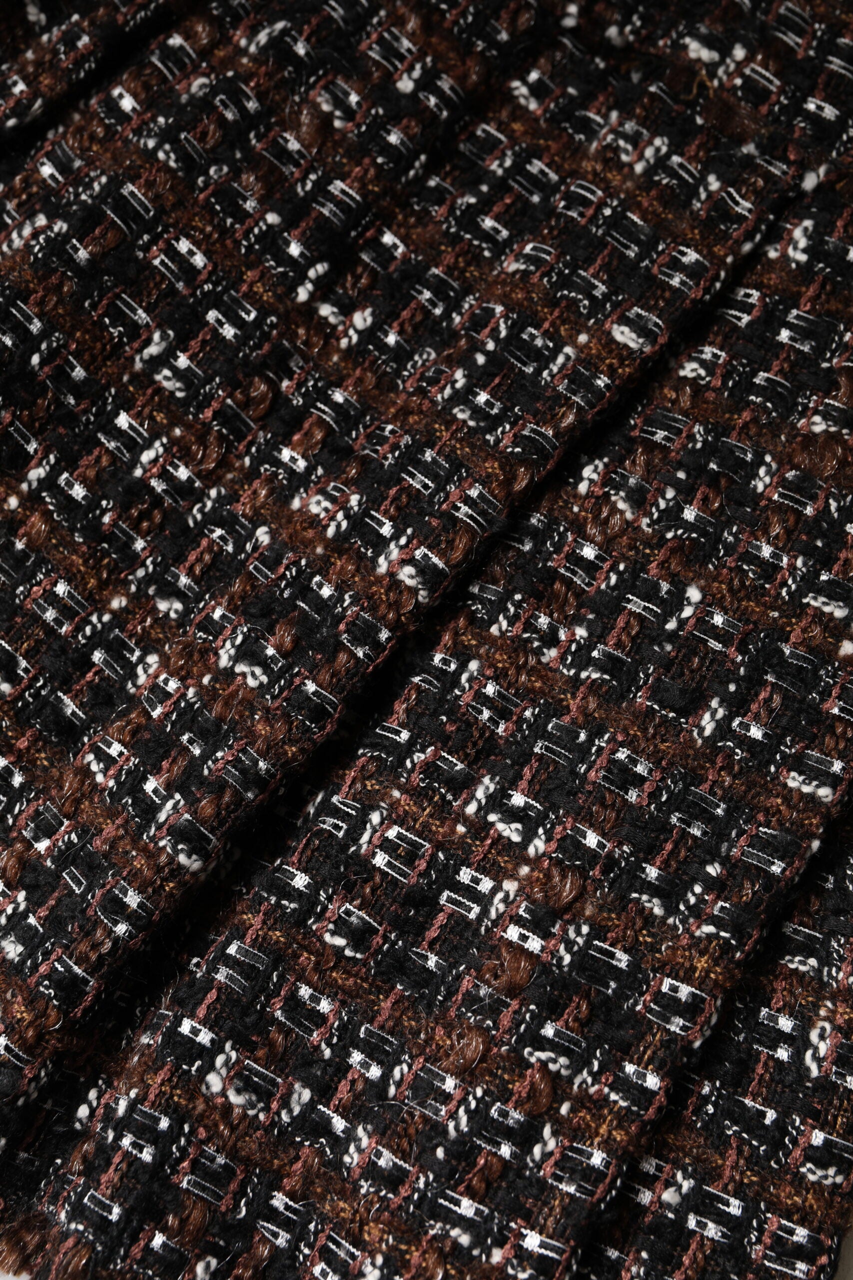 Dolce & Gabbana Multicolor High-Waist Tartan and Tweed Miniskirt