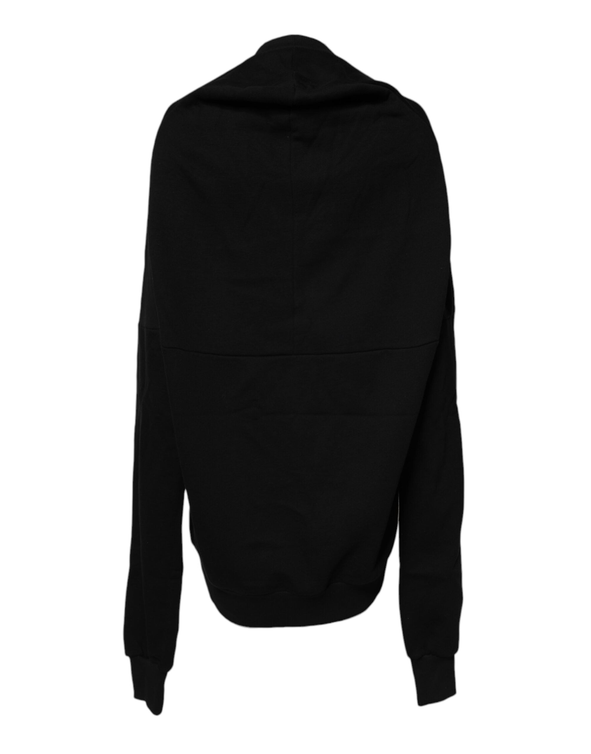 Dolce & Gabbana Schwarzes Baumwoll-Rundhals-Sweatshirt Pullover