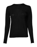 Dolce & Gabbana Black Wool Knit Crewneck Sweater