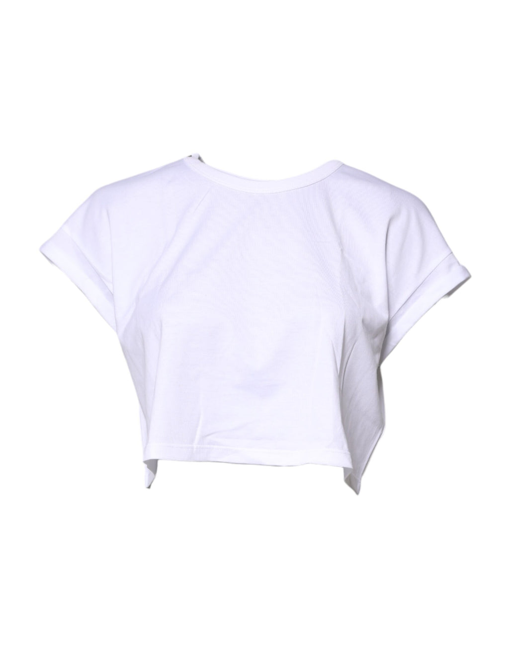 Dolce & Gabbana White Crew-Neck Cotton T-Shirt