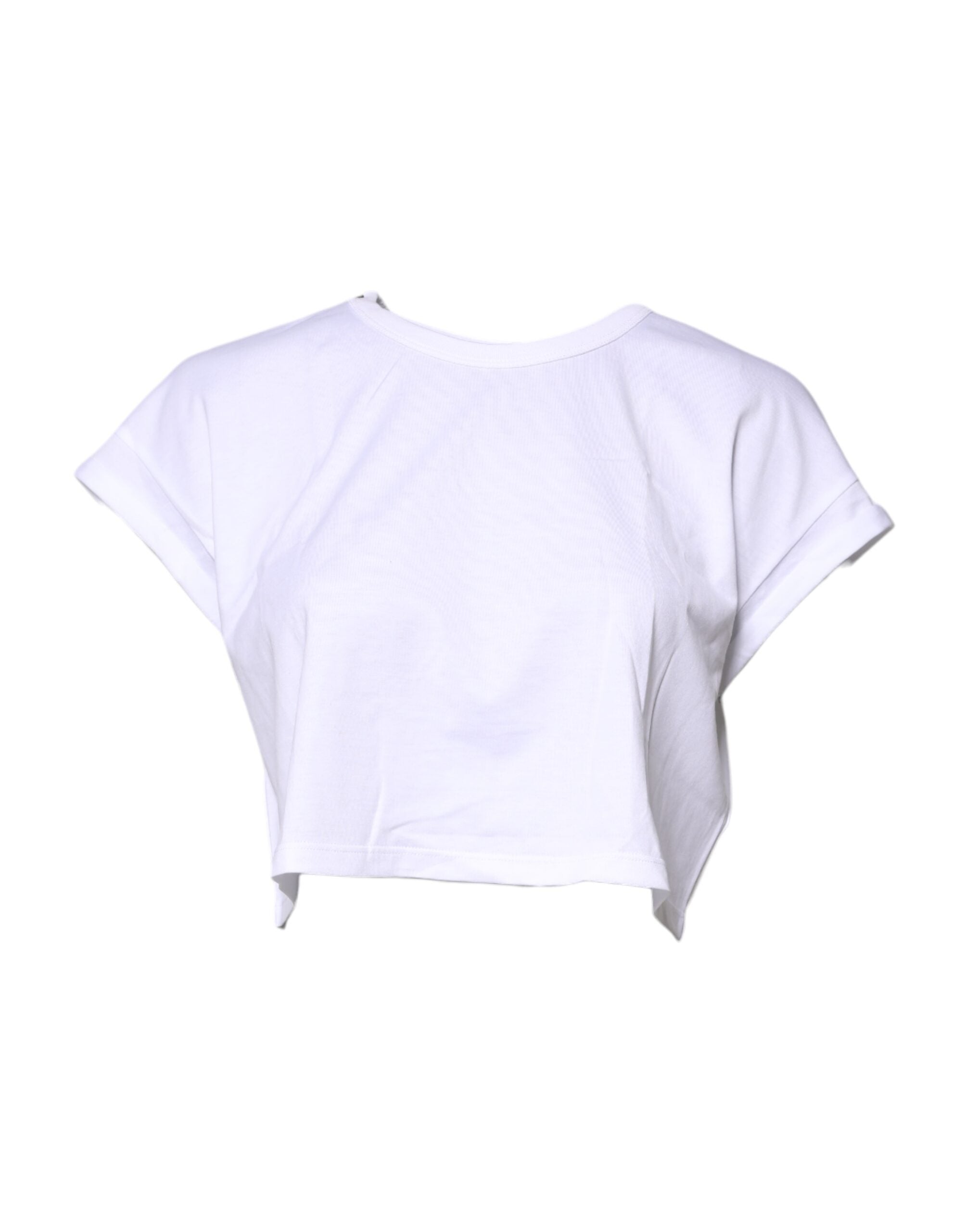 Dolce & Gabbana White Crew-Neck Cotton T-Shirt