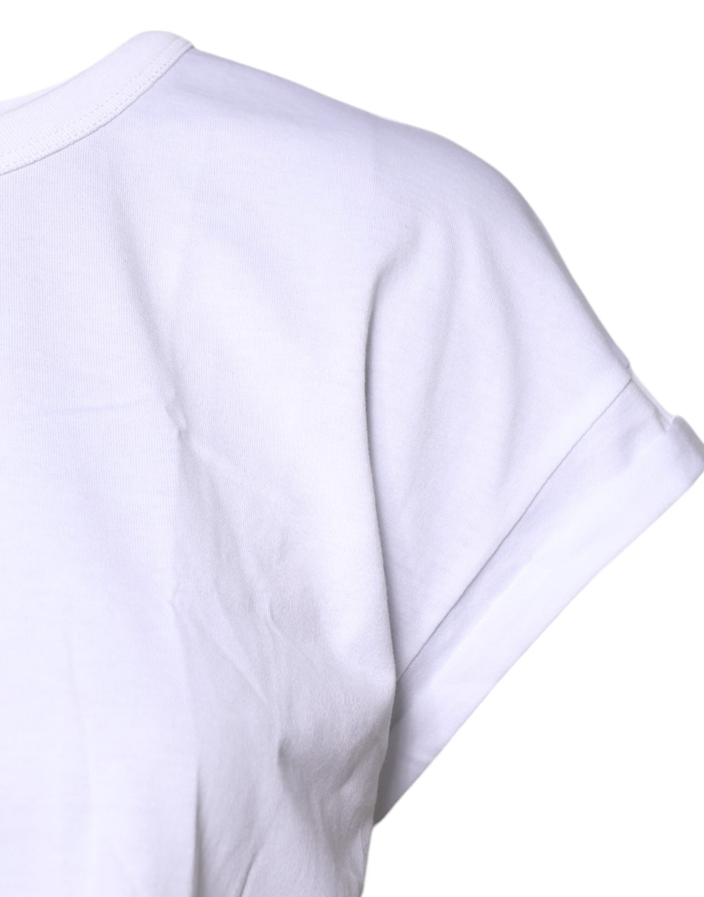 Dolce & Gabbana White Crew-Neck Cotton T-Shirt